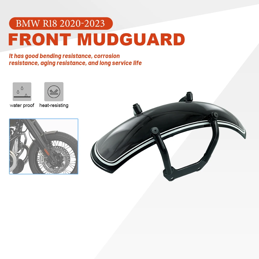 Motorcycle Front Wheel Fender  for BMW R18 Classic R 18 2020 2021 2022 2023 Mudguard Splash Guard RockBob  Accessories Black