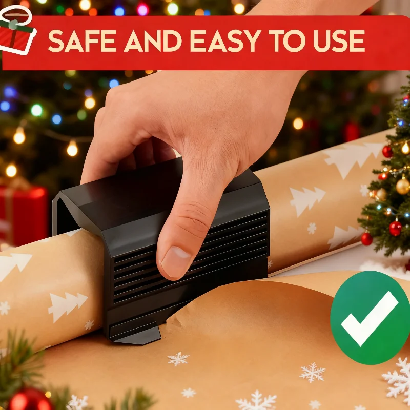 قاطعة ورق تغليف هدايا عيد الميلاد، أداة قطع يدوية عالية الدقة، خالية من البطارية #3