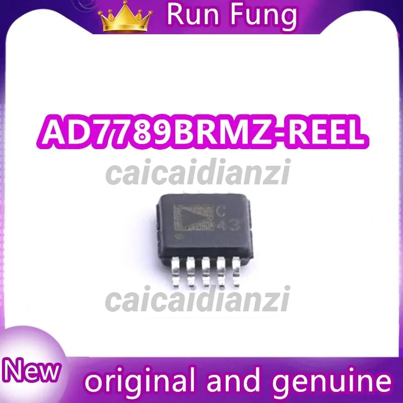 10Pcs/Lot  C43  AD7789BRMZ-REEL AD7789BRMZ  24 Bit Analog to Digital Converter 1 Input 1 Sigma-Delta 10-MSOP New Original