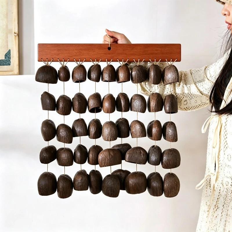 Nut Shell Wind Bell Handmade Hanging Meditation Wind Chimes Sound Healing Wind Bells Professional Percussion Musical Instruments