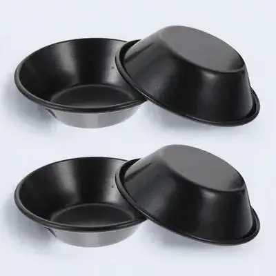 

4Pcs Mini Pie Pans Carbon Steel Non-Stick Baking Molds Energy Saving Heat Resistant Home Baking Tools Practical Pie Pans