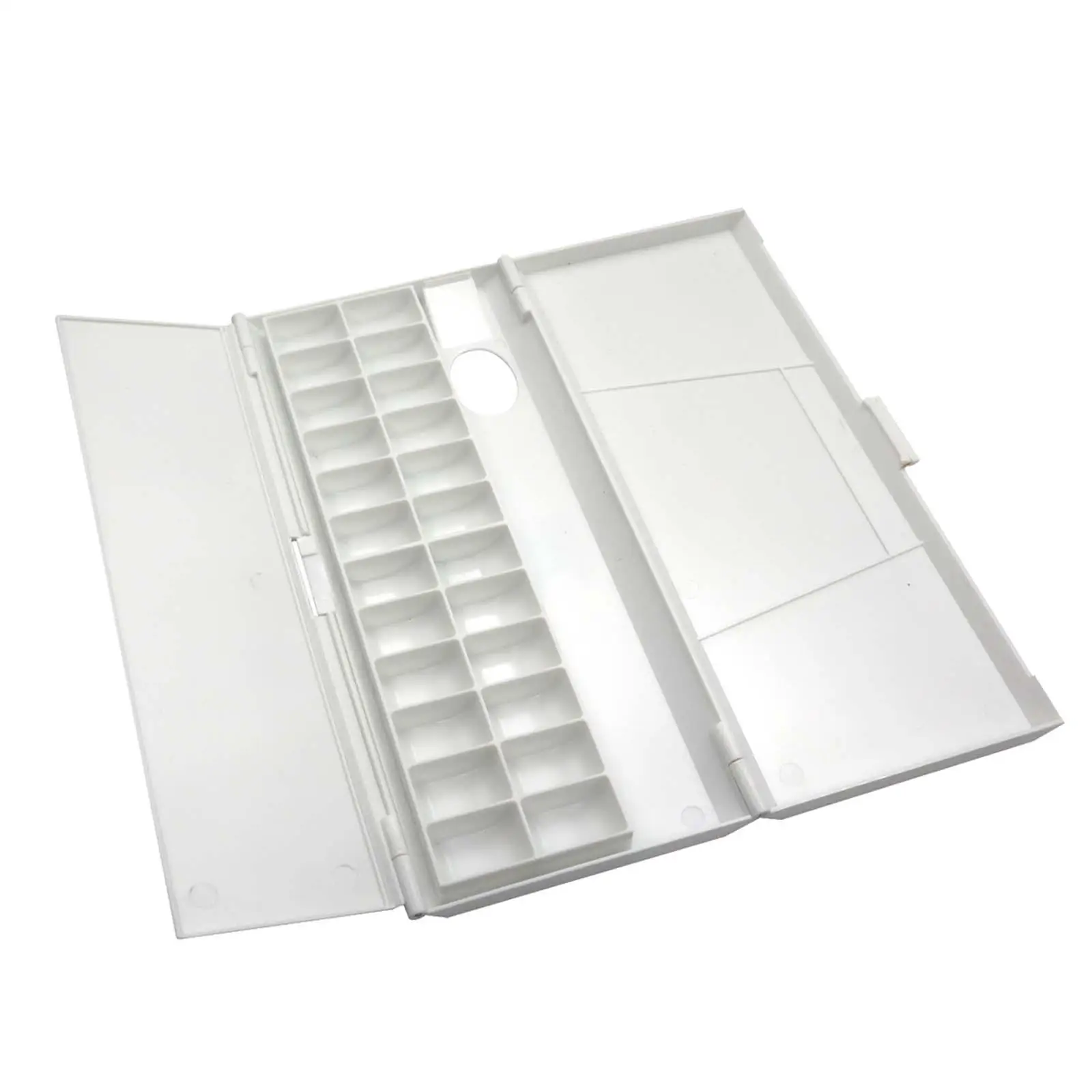 Plastic Paint Palette 24 Compartment Leakproof Tray with Cover Handle for Watercolor Gouache Oil Paint Storage Organizer Art