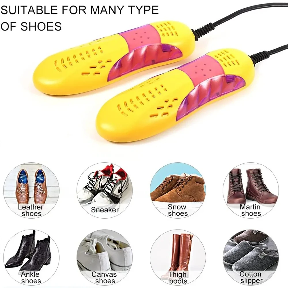 EU/US Plug Race Car Shape Light Shoe Dryer Foot Protector Boot Odor Deodorant Dehumidify Device Household Shoes Drier Heater