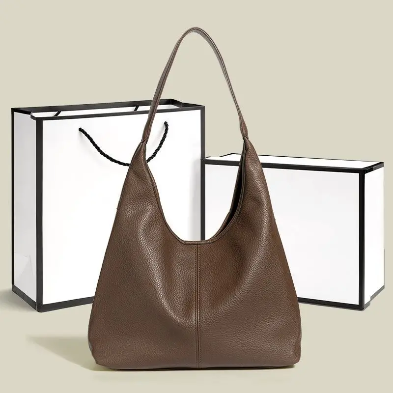 

Korean Fashion Women's Handbag Large Capacity Crossbody Bag Simple Leisure Commuting PU Leather Single Shoulder Tote Bag XK268