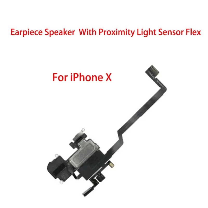 For iPhone X XR XS Max Ear Earpiece Proximity Light Sensor Sound Earphone Speaker Flex Cable Assembly