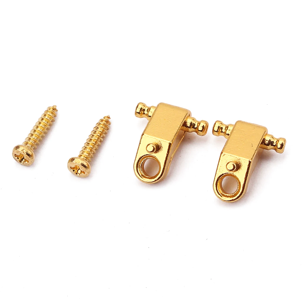 2pcs/Set Copper Electric Guitar Roller String Tree Guides Retainer W/ Screws