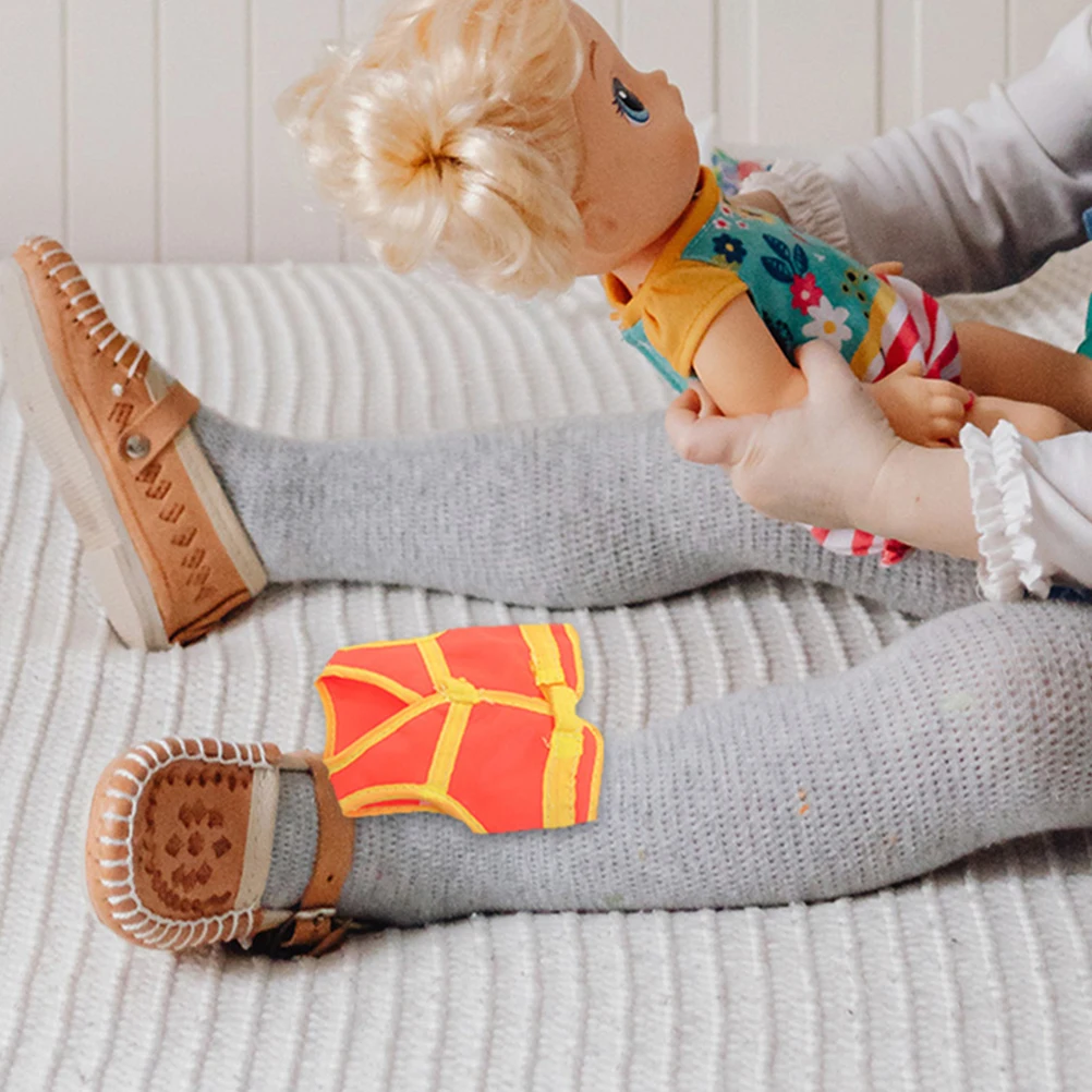 

2Pcs Tiny Safety Vest Outfit: Realistic Construction Theme Wear for 12Inch Action Figure Playtime Collection Decor Craft