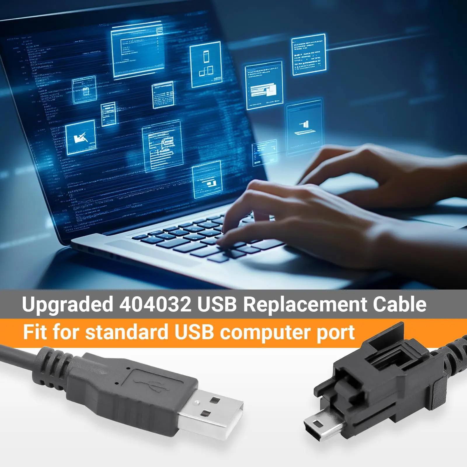 404032 USB Replacement Cable for Nexiq Link 2 USB Link 3 Cummins Inline 7, Compatible with Standard Computer Port