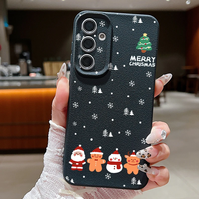 Happy New Year Christmas Case For Samsung Galaxy A55 A35 A25 A15 S24 S23 S22 Ultra S21 S20 FE A16 A52 A53 A14 A34 A54 5G Cover