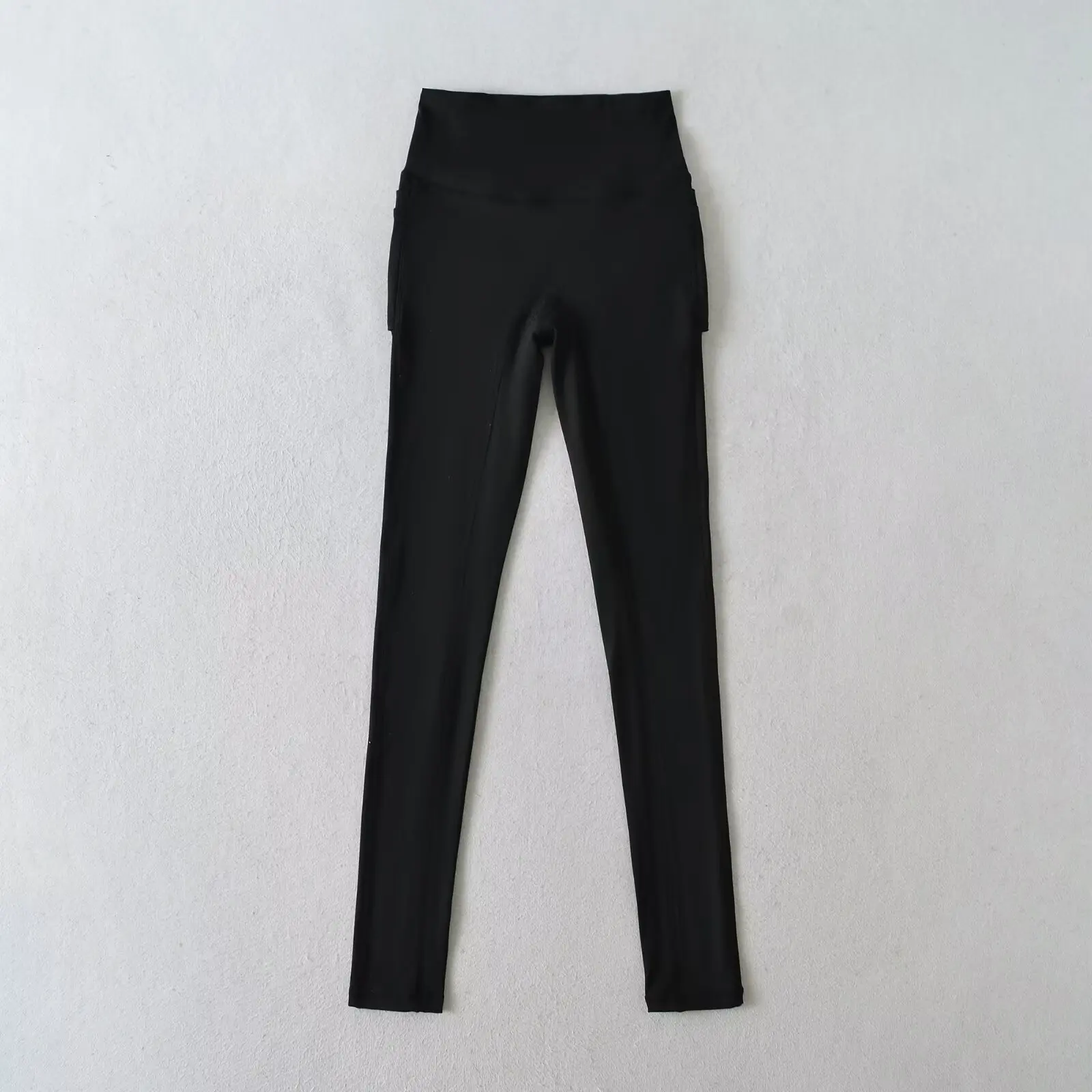 

Retro Yoga Small Foot Pants Tummy Control Classic Bla Butt Lifting Waist Cinched Casual Long Pants Boting Trousers