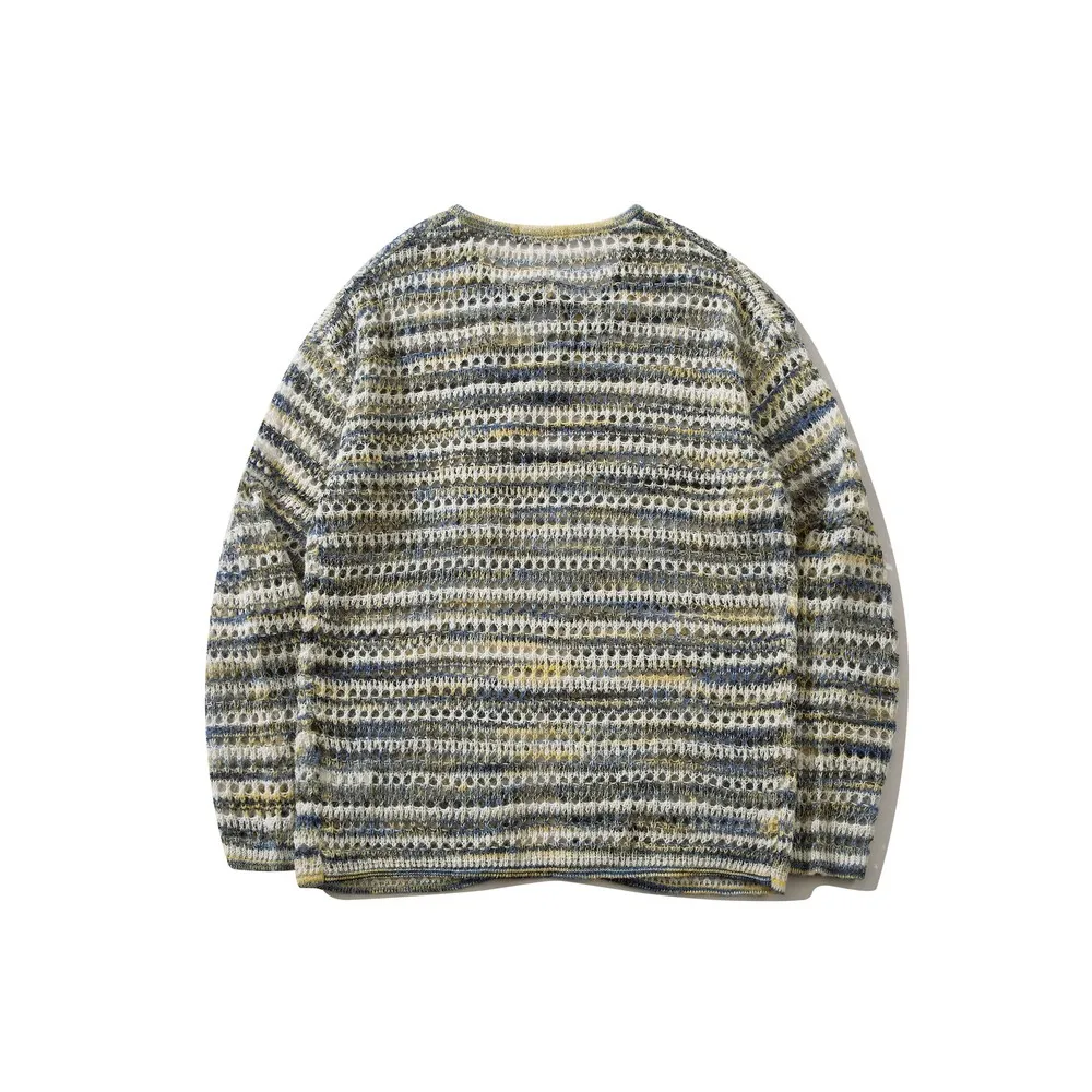 Color Block Hollow Out Aesthetic Goth Sweater for Women Men Loose Streetwear y2k Fairy Grunge Winter Cothes Dark Academia