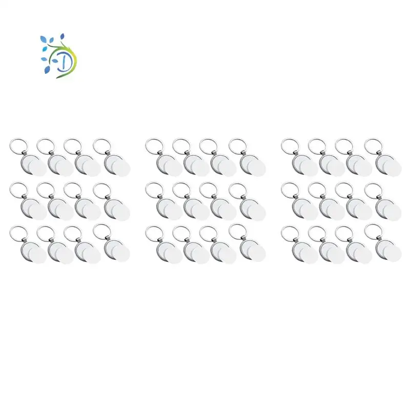 aee1-36-pcs-sublimation-blank-keychain-round-heat-transfer-keychain-metal-board-key-rings-thick-sublimation-photo-keychain