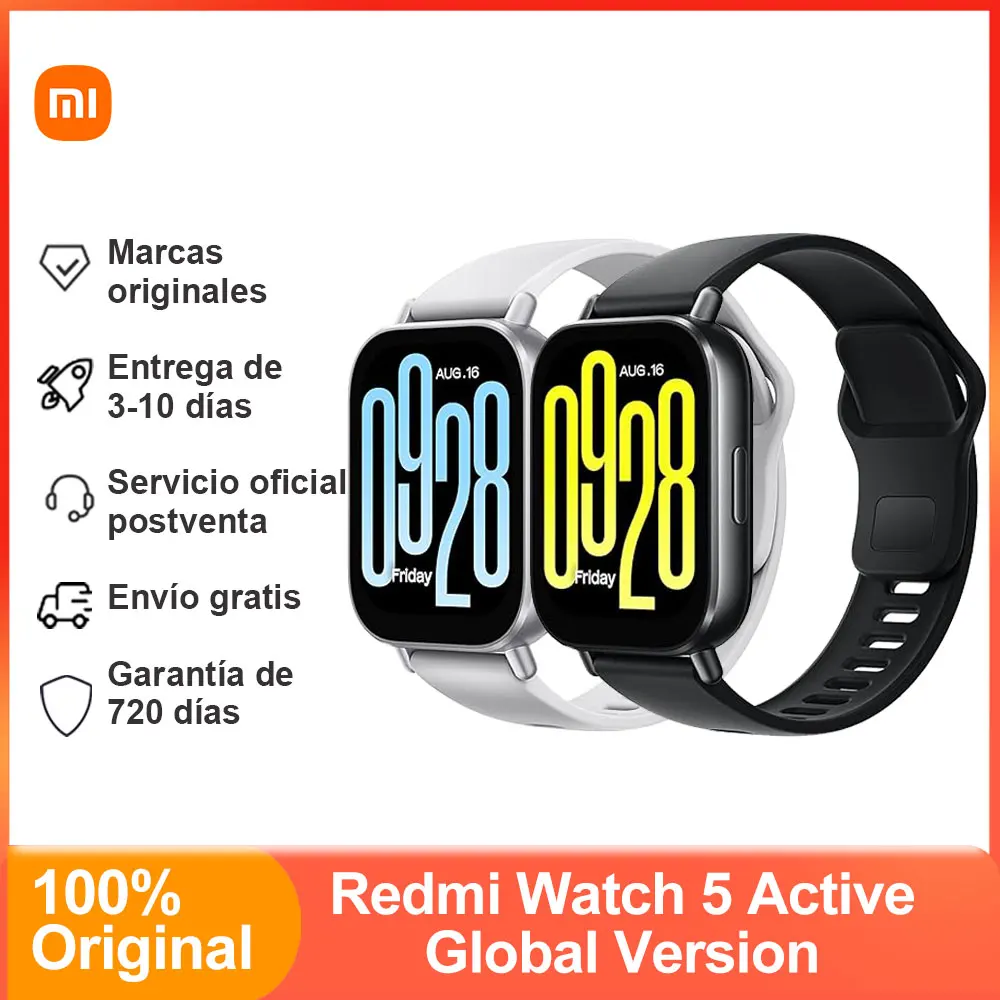 Global Version Xiaomi Redmi Watch 5 Active 2'' Display Up to 18 days of battery life 140+ Workout Modes Bluetooth Calling 5ATM