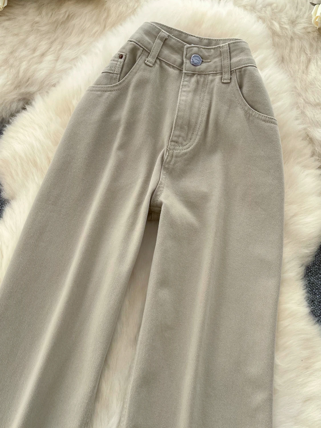 High Waist Wide Leg Jeans Women's Loose Slimming Casual Versatile Long Pants Lazy Style Straight Leg Pants Korean Version
