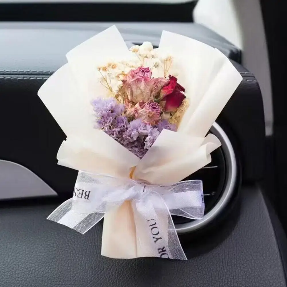 Car Air Outlet Perfume Decoration Creative Flowers Car Mini Fresh Car Air Conditioning Mouth Fragrance Clip Car Oranment