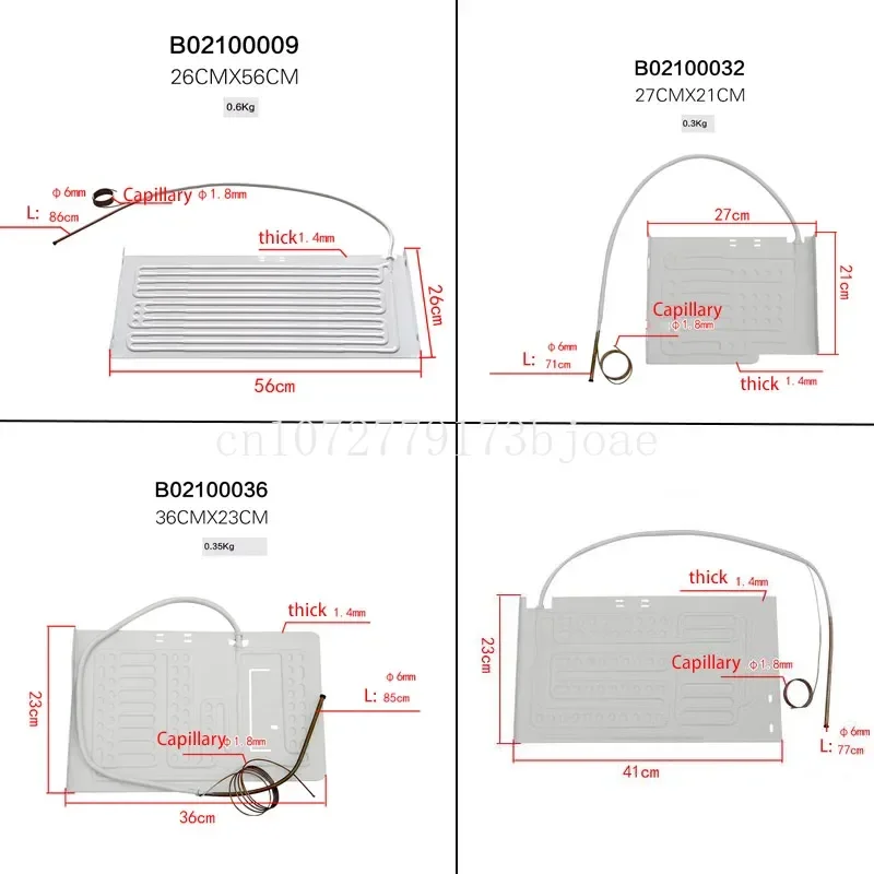 refrigerator evaporator flat plate  freezer cooling plate fridge  fridge evaporator with capillary aluminum