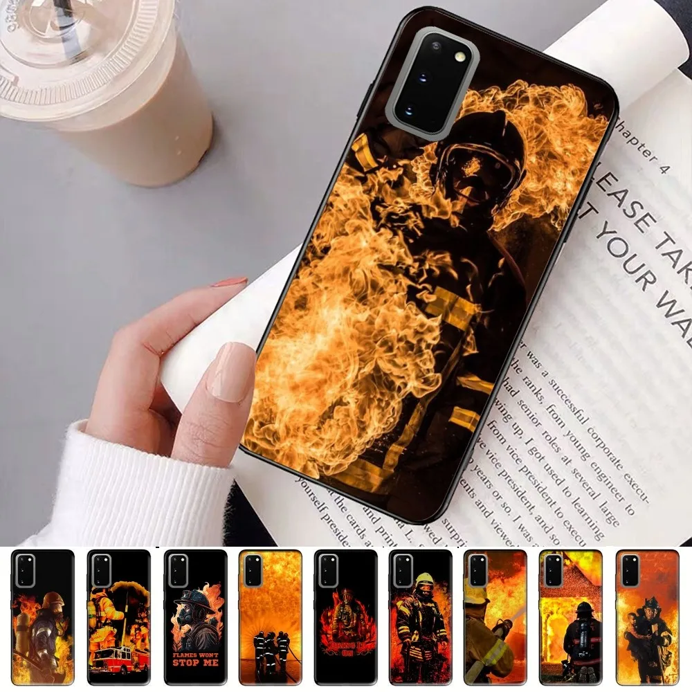 Firefighter Heroes Fireman Phone Case For Samsung S 9 10 20 21 22 23 30 23plus Lite Ultra FE S10lite Fundas