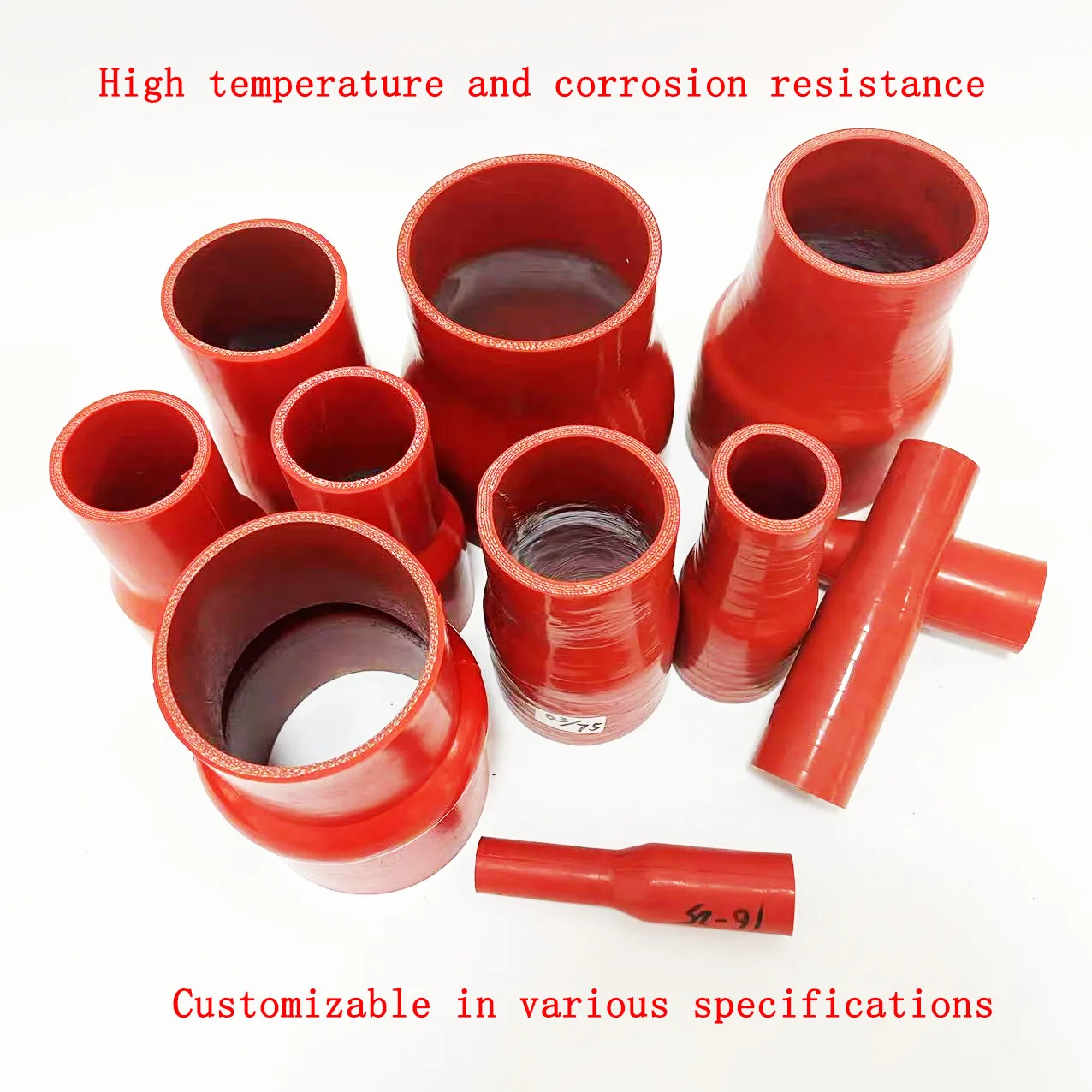 ID16-180mm red silicone hose, 3-layer reinforced straight silicone connector hose, turbo intake pipe, camel hum hose