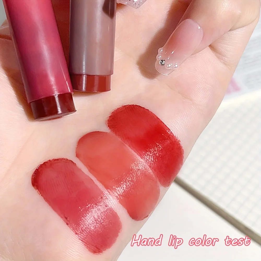 Uroczy Kolorowy Balsam do Ust 3 szt. Nawilżający Tint do Ust Długotrwała Wodoodporna Pomadka Kobiety Dziewczyny Kosmetyki do Ust Prezent na Walentynki