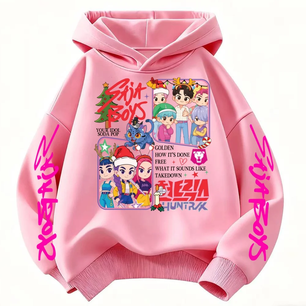 فيلم Kpop شيطان الصيادين ساجا بنين رومي ميرا زوي قلنسوة بسحاب الرجال النساء عيد الميلاد نمط زمم سترة للجنسين هوديس غير رسمية #4