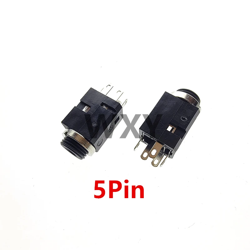 5/10Pcs 3.5mm 3/4/5 Pin Vertical Socket Female Socket Jack with Screw 3.5 Audio Headphone Connector PJ-341 Earphone Hole