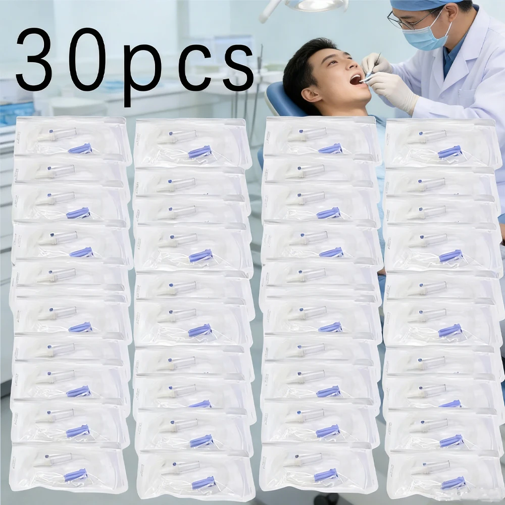 

30 шт. одноразовых прозрачных ирригационных трубок для стоматологии, для использования с водяными трубками NSK, одноразовые шланги для промывания при имплантационной хирургии