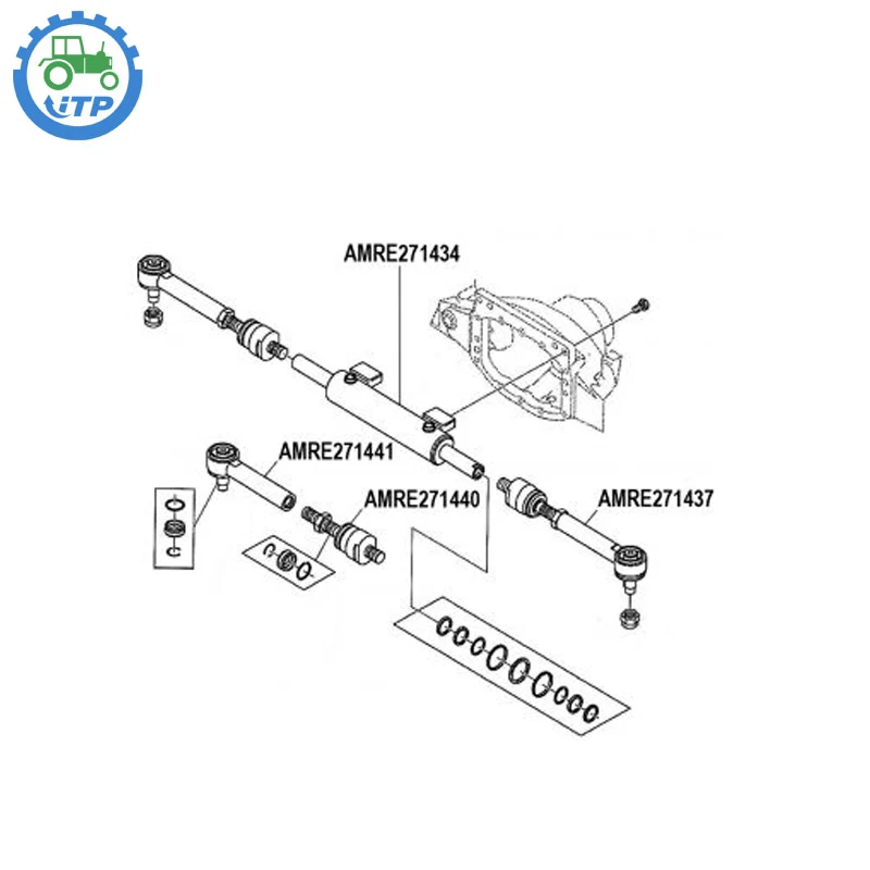 Hot Selling RE271434 Power Steering Cylinder 4x4 Suitable For  5045E tractor