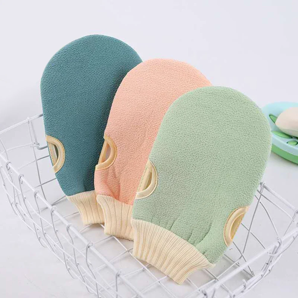 3Pcs Body Cleaning Washcloth Soft Brush Home Hotel Bathroom Shower Ball Back Scrubber Set Exfoliating Skin Towel Bath Gloves