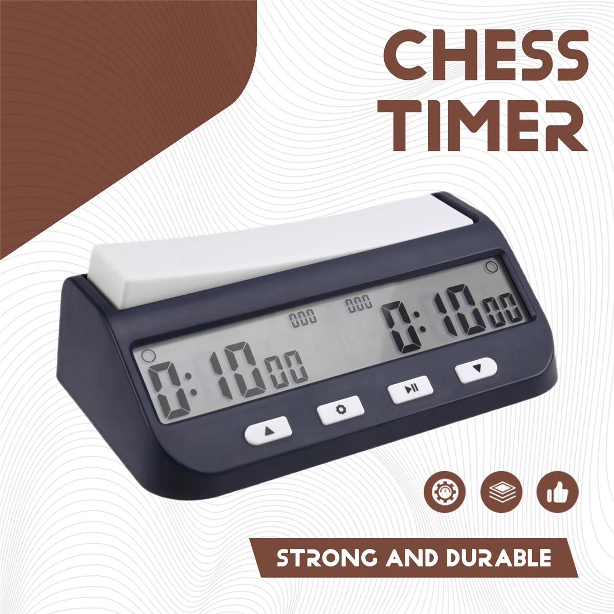 ABNJ YS9901 Mehrzweck-tragbare professionelle Schachuhr, digitaler Schach-Timer, Spiel-Timer