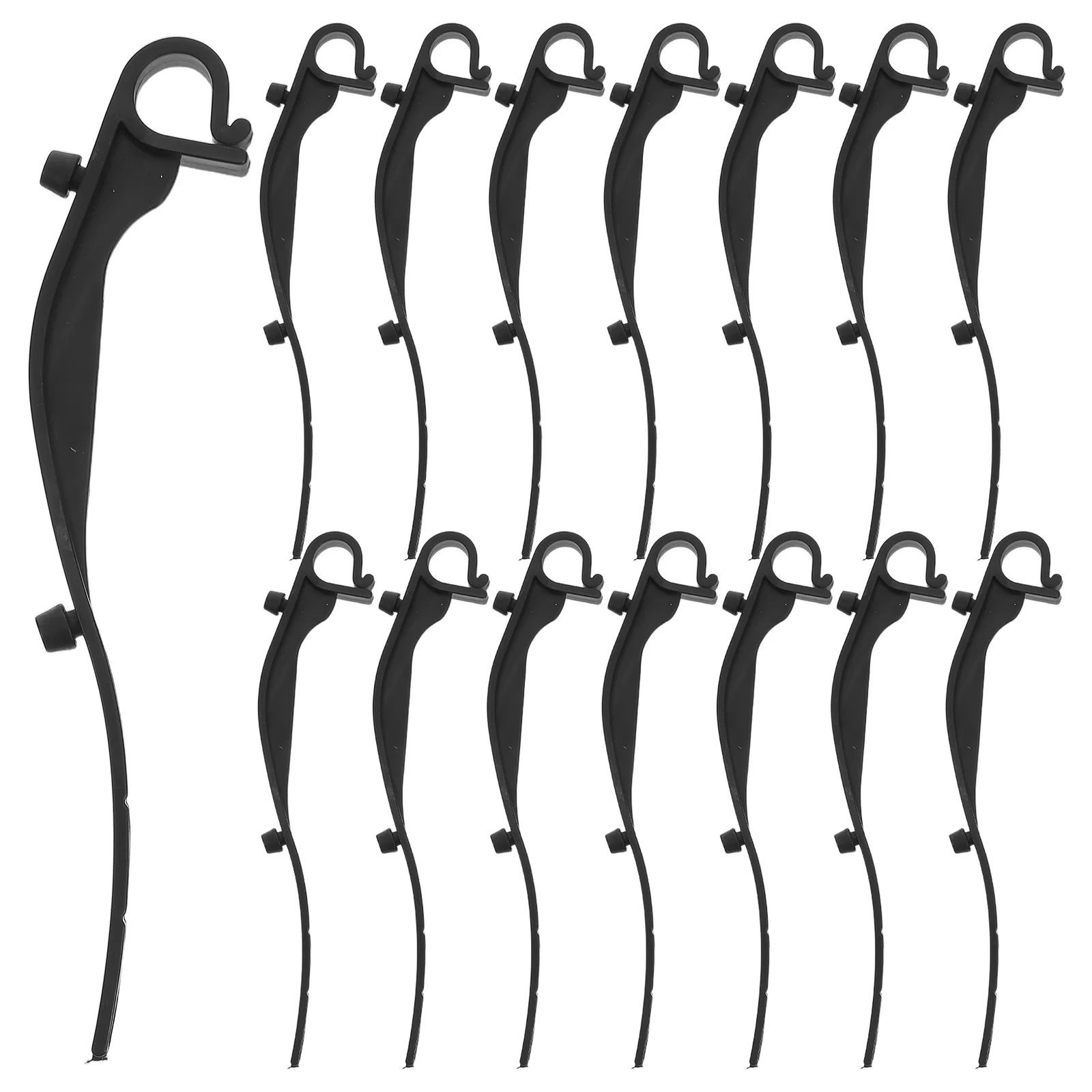 50 Uds Clips de malla Clips protectores de plástico negro a prueba de viento resistentes a la intemperie fijaciones de instalación de canalones universales para desechos de hojas