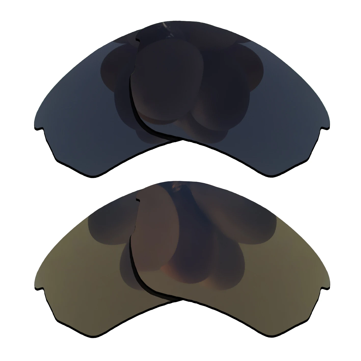 

Grey Black&Copper Lenses Replacement For-Oakley Flak Beta Polarized Sunglasses