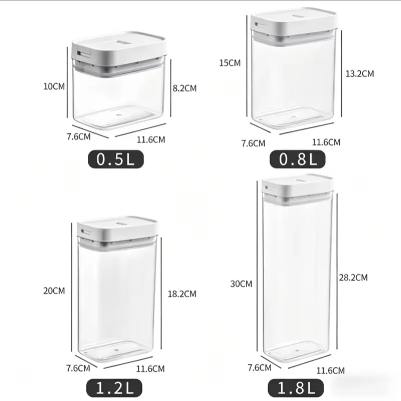 Transparent Plastic Grain Seal Tank Spaghetti Storage Container Moisture-Proof Snack Jar Kitchen Food Tank Pasta Storage Box view 6