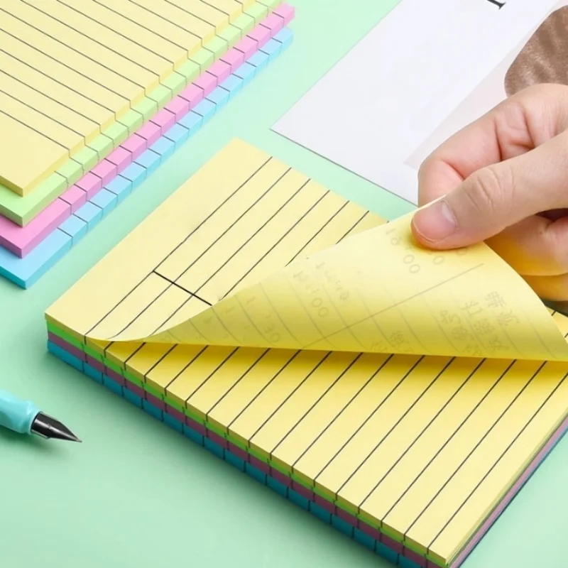 ملاحظات ما بعد ذلك بخطوط أفقية، لاصقة قوية، قابلة للتمزيق، إبداعية، سميكة، تدوين الملاحظات، ملصقات تترك الرسائل