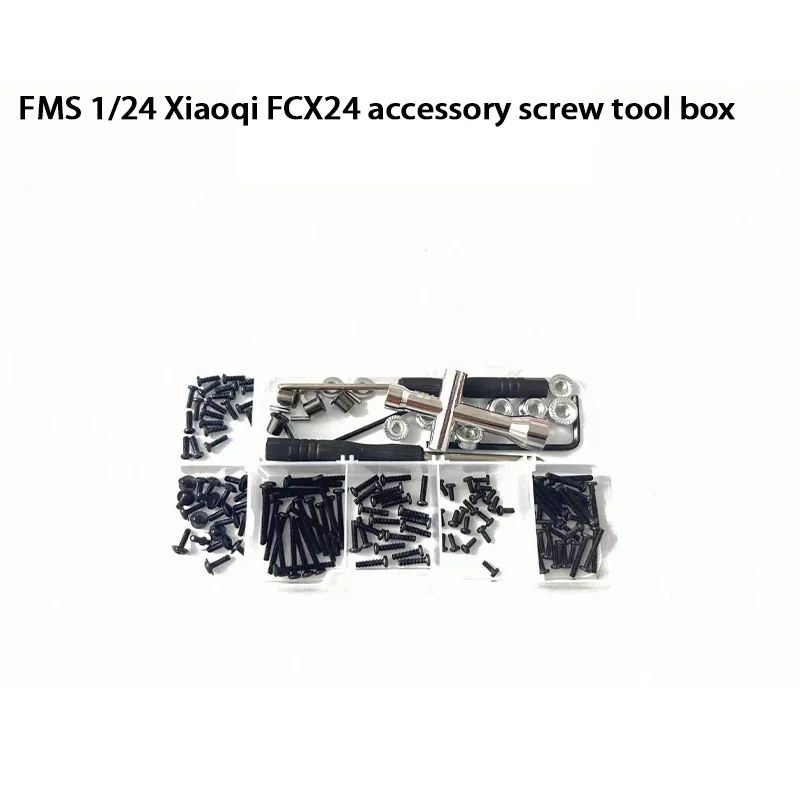 FMS Screw Tool Kit For 1/24 FCX24 Xiaoqi RC Car Full Vehicle Upgrade Modification Repair Wear Parts Replacement With Storage Box