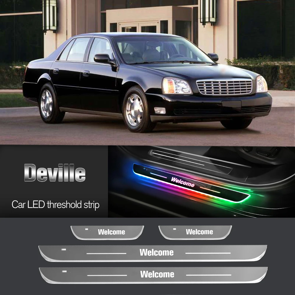 

Car Door Sill Light For Cadillac Deville 1991-2005 2000 2003 2004 Customized Logo LED Welcome Threshold Pedal Lamp Accessories