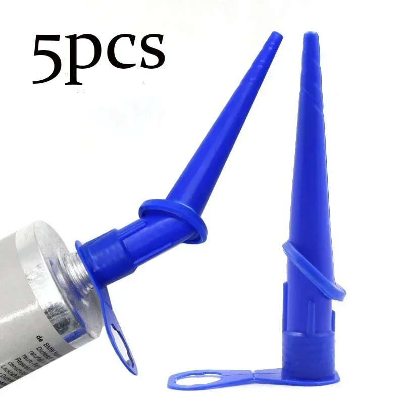 5pcs Universal Caulking Gun Nozzles Plastic Glue Nozzles Multi Directional Sealing Caulking Tip Tool Home Construction Parts