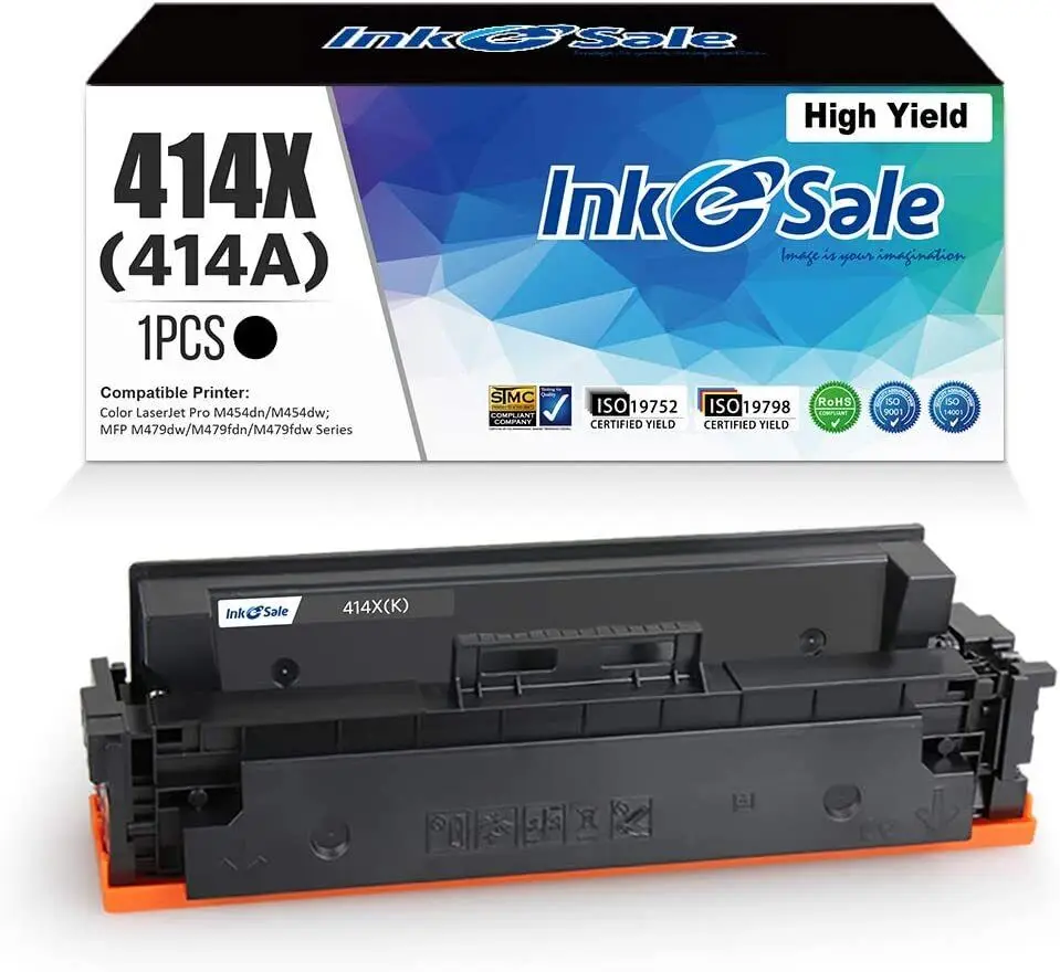 1PK No Chip for HP 414X W2020X Toner Black LaserJet M454dw MFP M479fdw M454dn