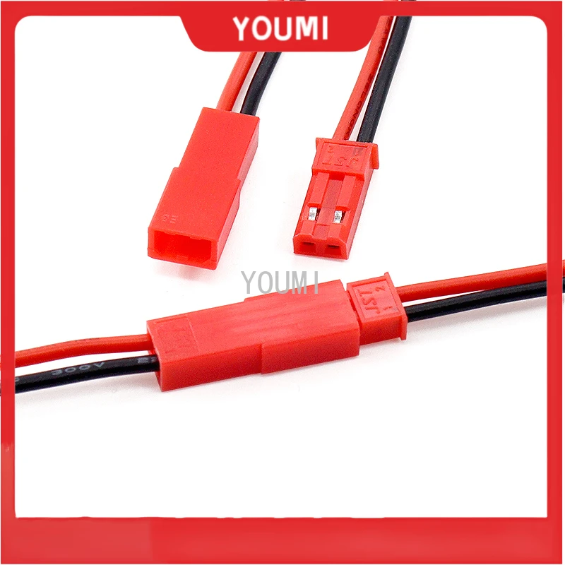 20Pairs 100mm 2 Pin JST Plug Connector Male+Female Plug Connector Cable Wire for RC Toys Battery LED Lamp