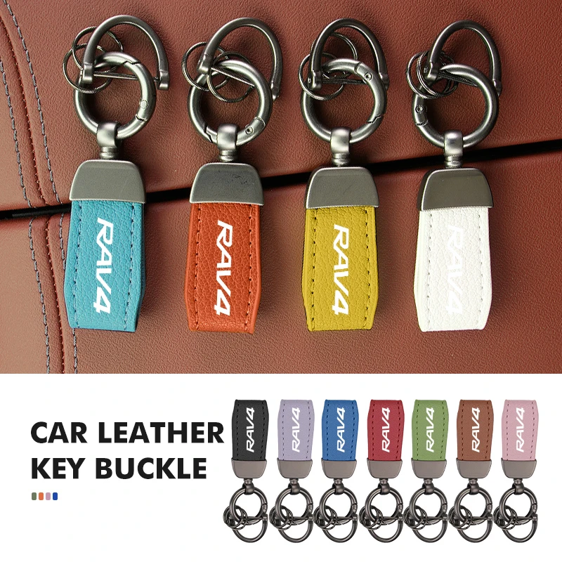 Car Key Chain Leather Multiple Colors Keychain Auto Logo For Toyota Prado 90 120 150 J90 J120 J150 LC90 LC150 2015 2016