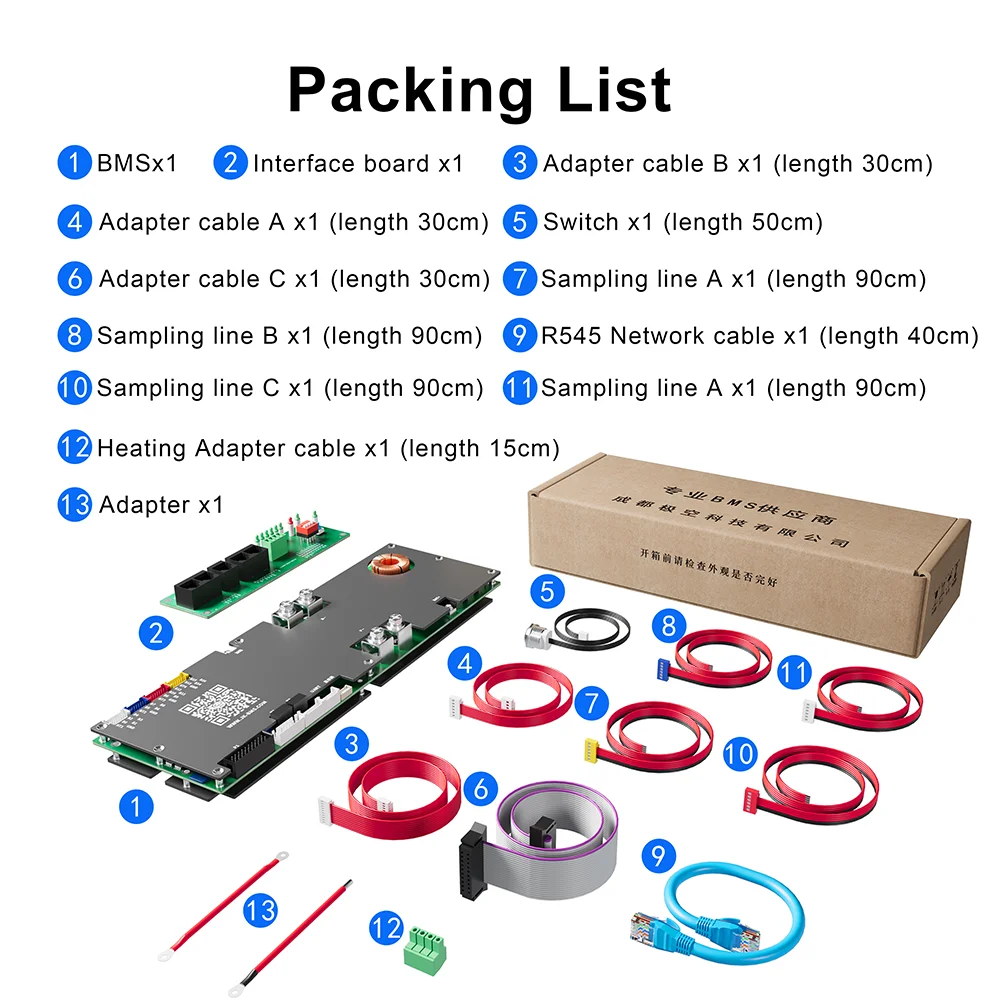 JIKONG V19 Household Energy Smart Inverter BMS 8S/24V 16S/48V 200A Current 2A Active Balancer for Lifepo4 Li-ion Lto Battery BMS