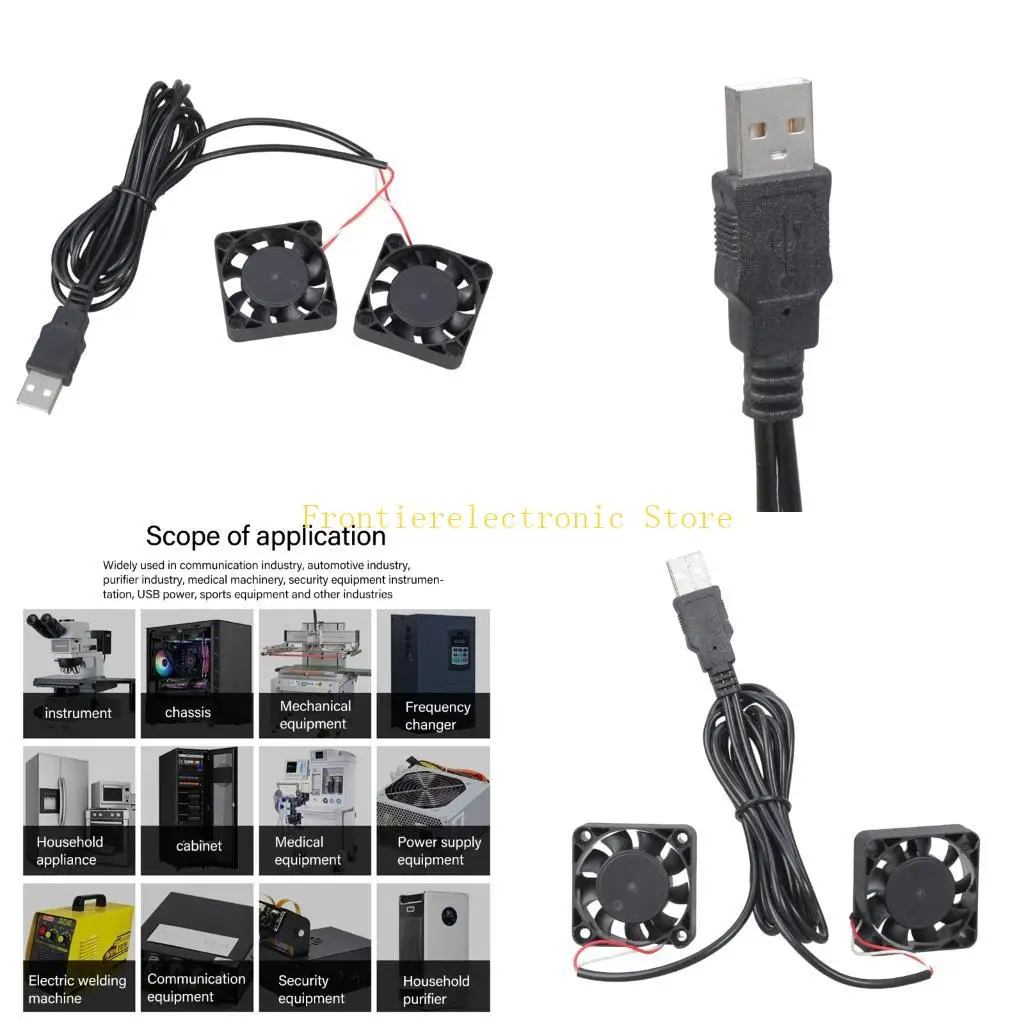 

G8DB 5V 40mm USB Cooling Fan for Router Modem Receiver Extractor Fan Pipe Duct