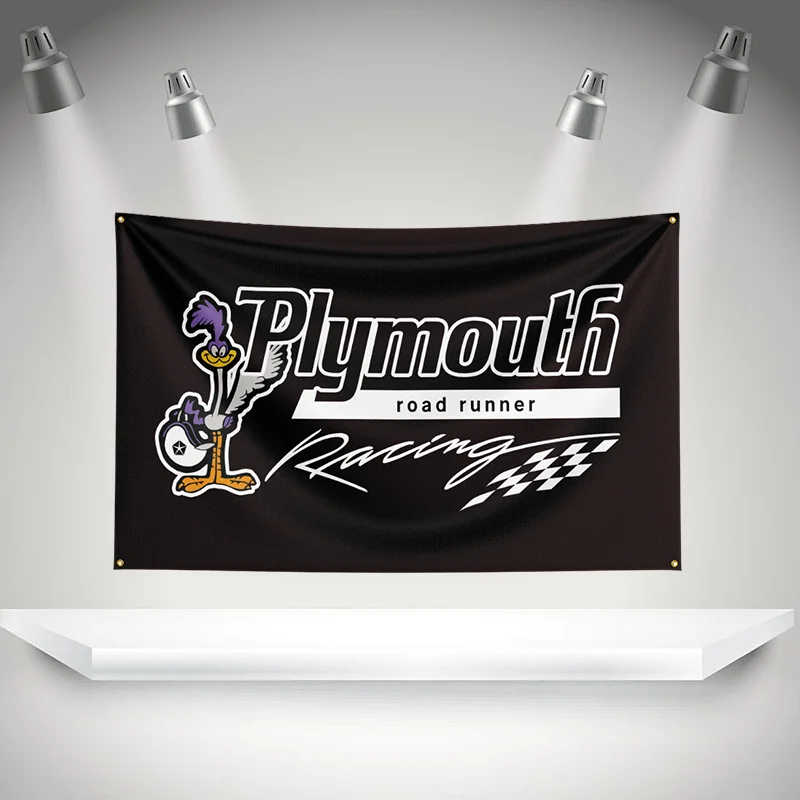 THE P-Plymouth S-Superbird Car Flag Banner  Polyester HD Printing Exhibition, Racing, Car Fans, Porch, Garage Decor