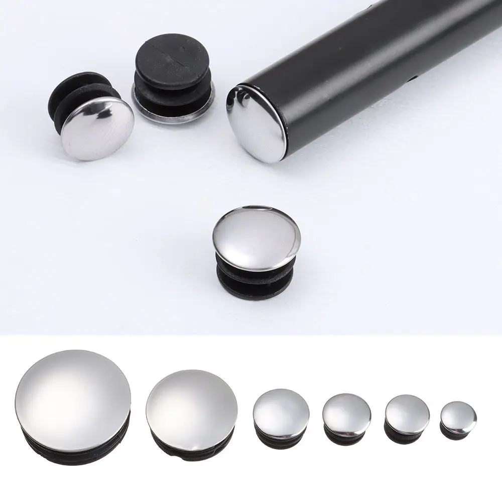 

5/10Pcs Round Stainless Steel Furniture Leg Plug Tube Pipe Blanking Insert End Cap Non-slip Furniture Tube Dust Cover 16mm-50mm