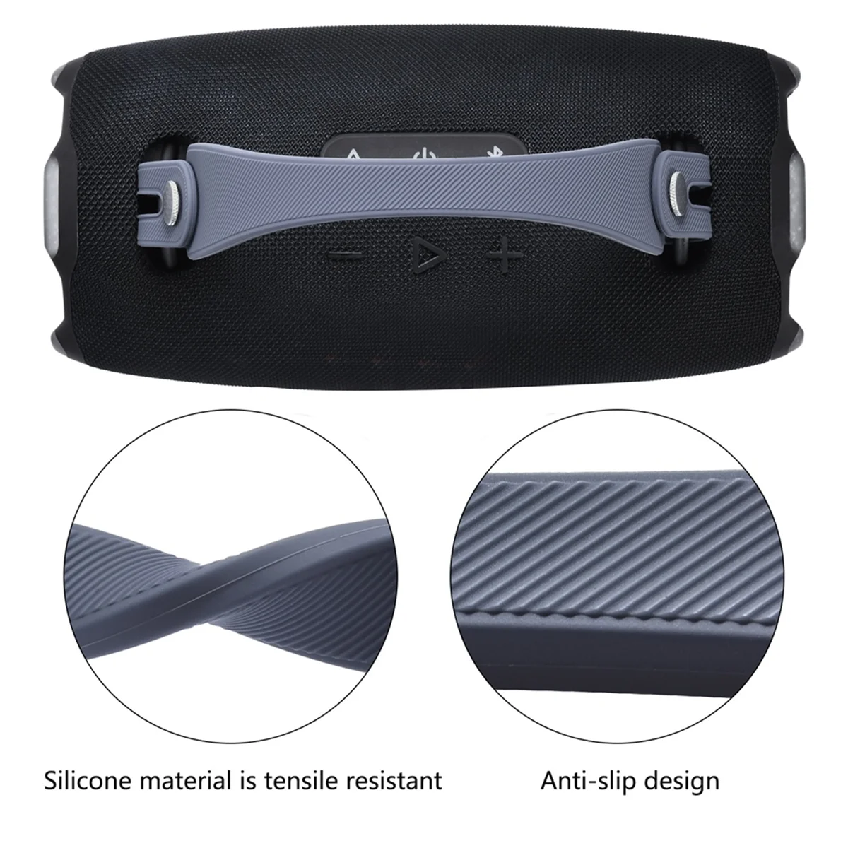 AT42 حزام مقبض مكبر الصوت لـ Xtreme 2/ Xtreme 3/Xtreme 4 سمّاعات بلوتوث سيليكون قابل للفصل شريط لحام أزرق