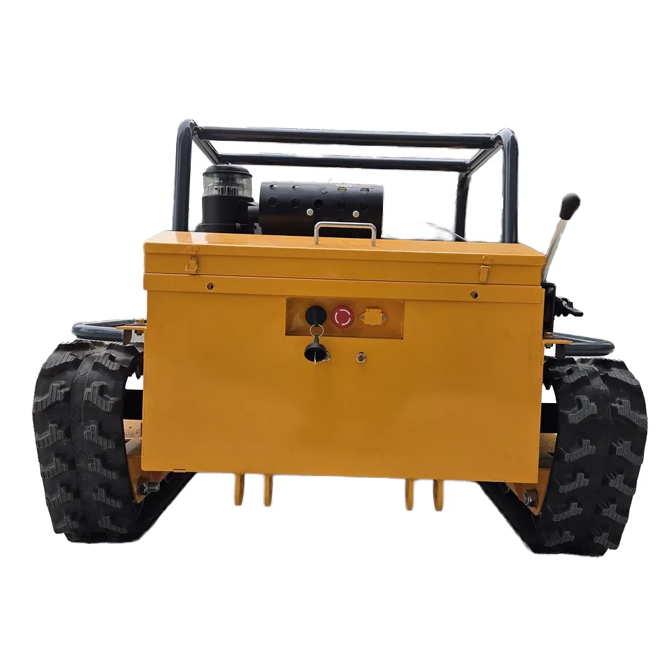 Hoogefficiënte diesel op afstand bestuurbare grasmaaier: aangepaste crawler 4-takt draadloze robotwieder en nulrotatie-tractor