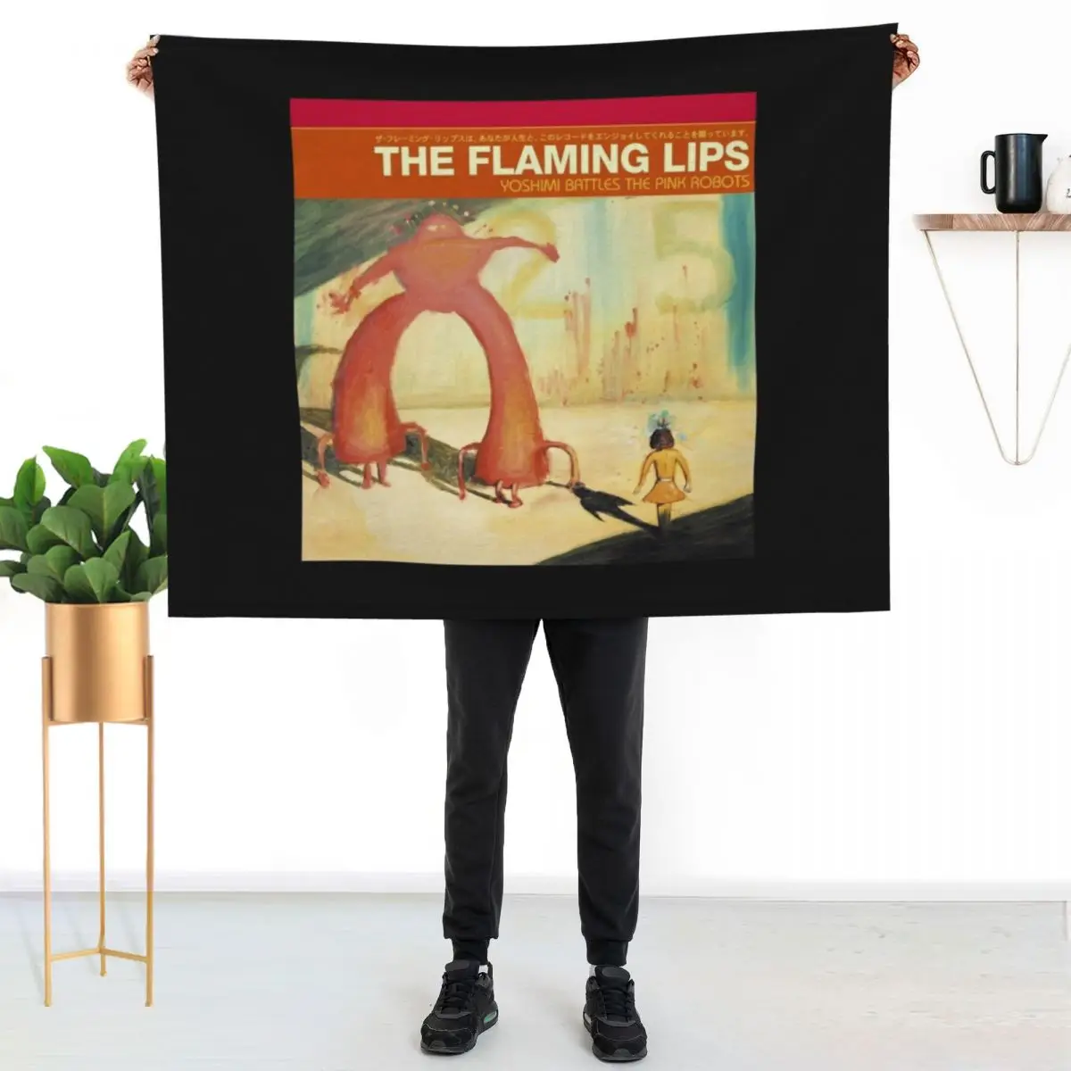 Flaming Lips - Yoshimi Battles the Pink Robots Throw Blanket Plush funny gift Camping Plaid on the sofa Sofas Tourist Blankets