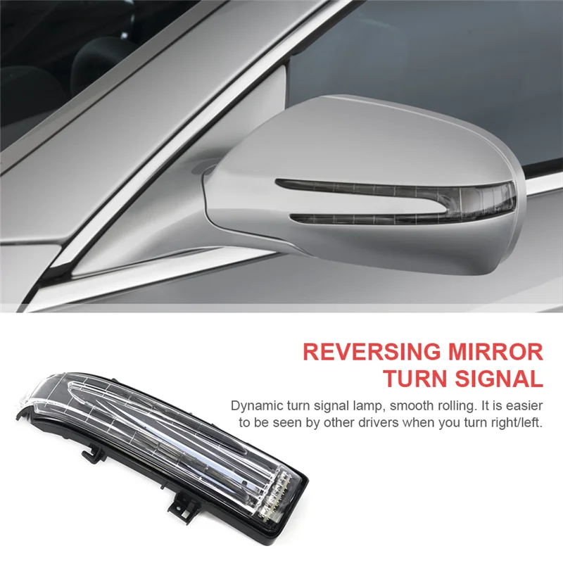 Luz de espejo retrovisor derecho, señal de giro dinámica, luz LED, indicador de espejo lateral para Mercedes Benz CLS clase W219 2009-11