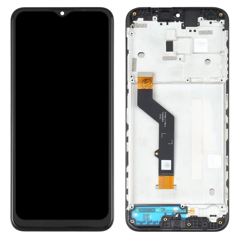 Schermo LCD TFT per Motorola Moto E7 Plus XT2081-1 Digitizer assemblaggio completo con cornice (nero)