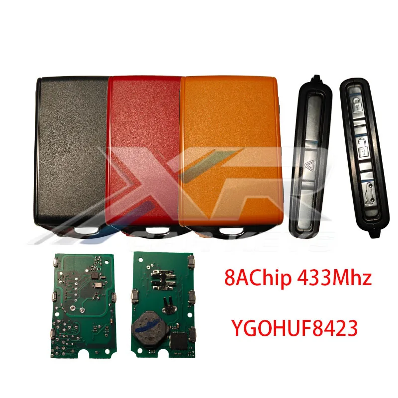 

For Volvo S90 S60 S40 XC60 XC90 2016-2021 FCC: YGOHUF8423 8A Chip 433Mhz New 4 Buttons Car Smart Key