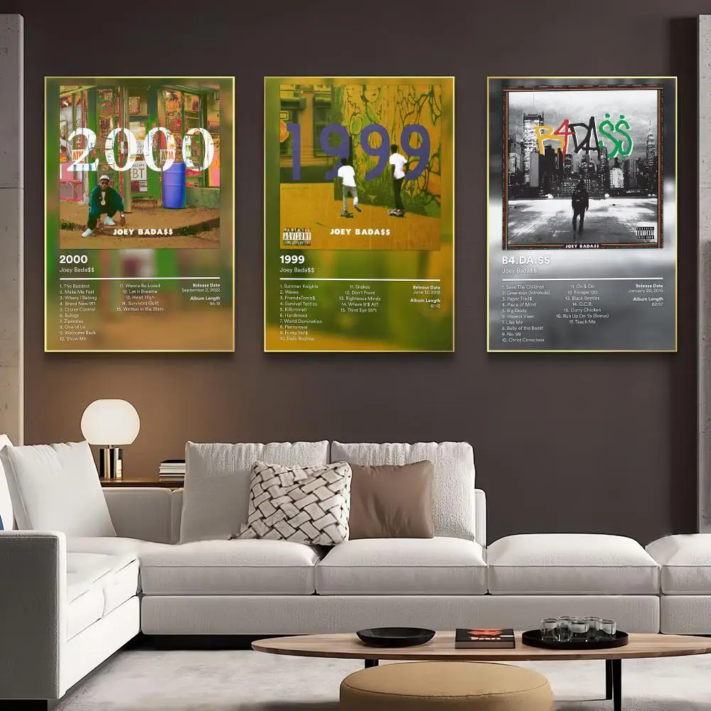 Singer Joey BadaSS Album Poster HD Wall Art Aesthetic Home Decor for Living Room Bedroom Café Office Stylish Gift